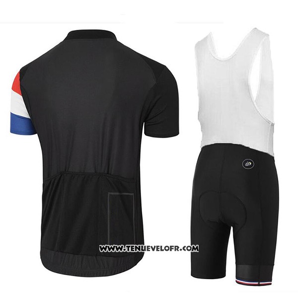 2017 Maillot Ciclismo Coq Sportif Tour DE France Noir Manches Courtes et Cuissard